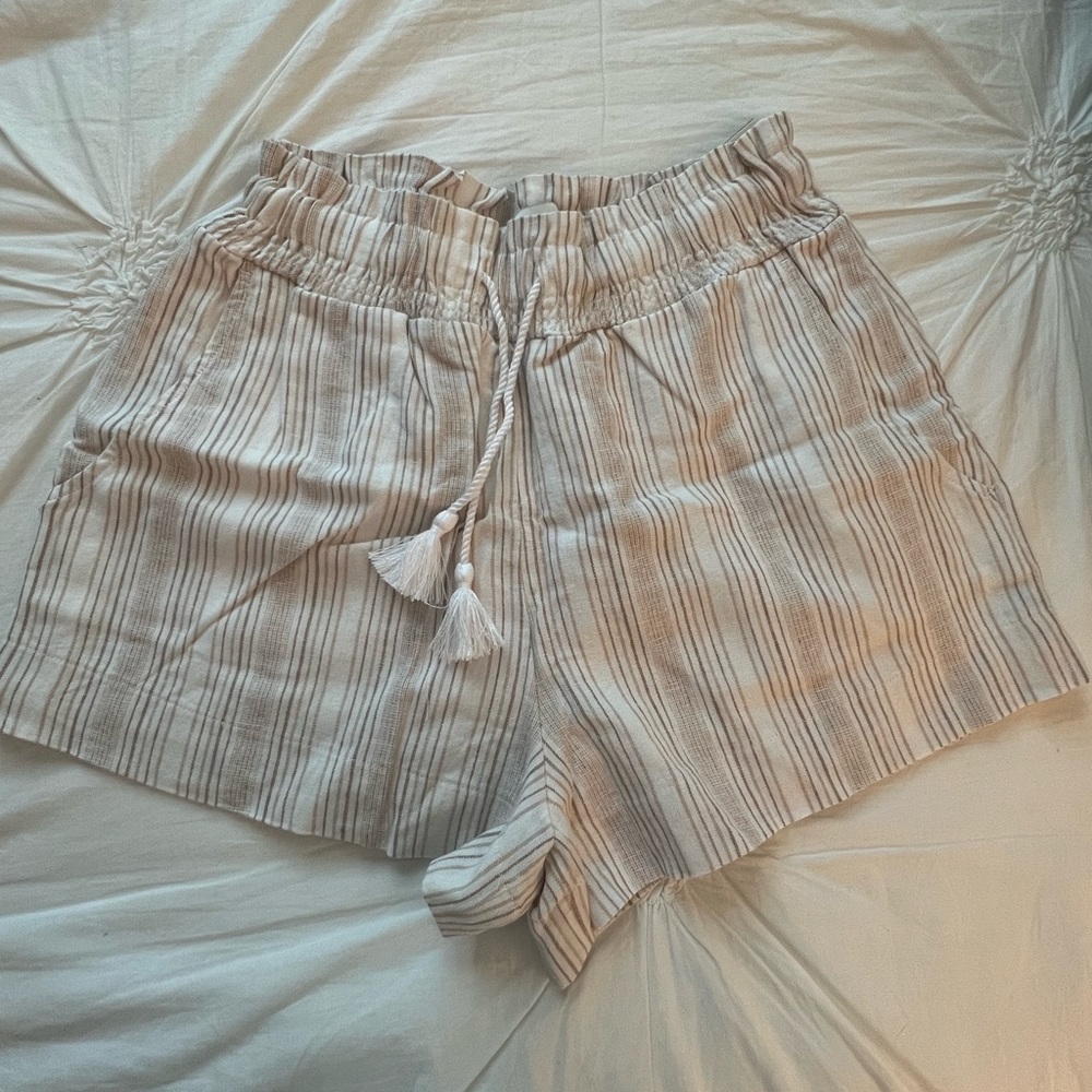 Abercrombie Striped Linen Shorts